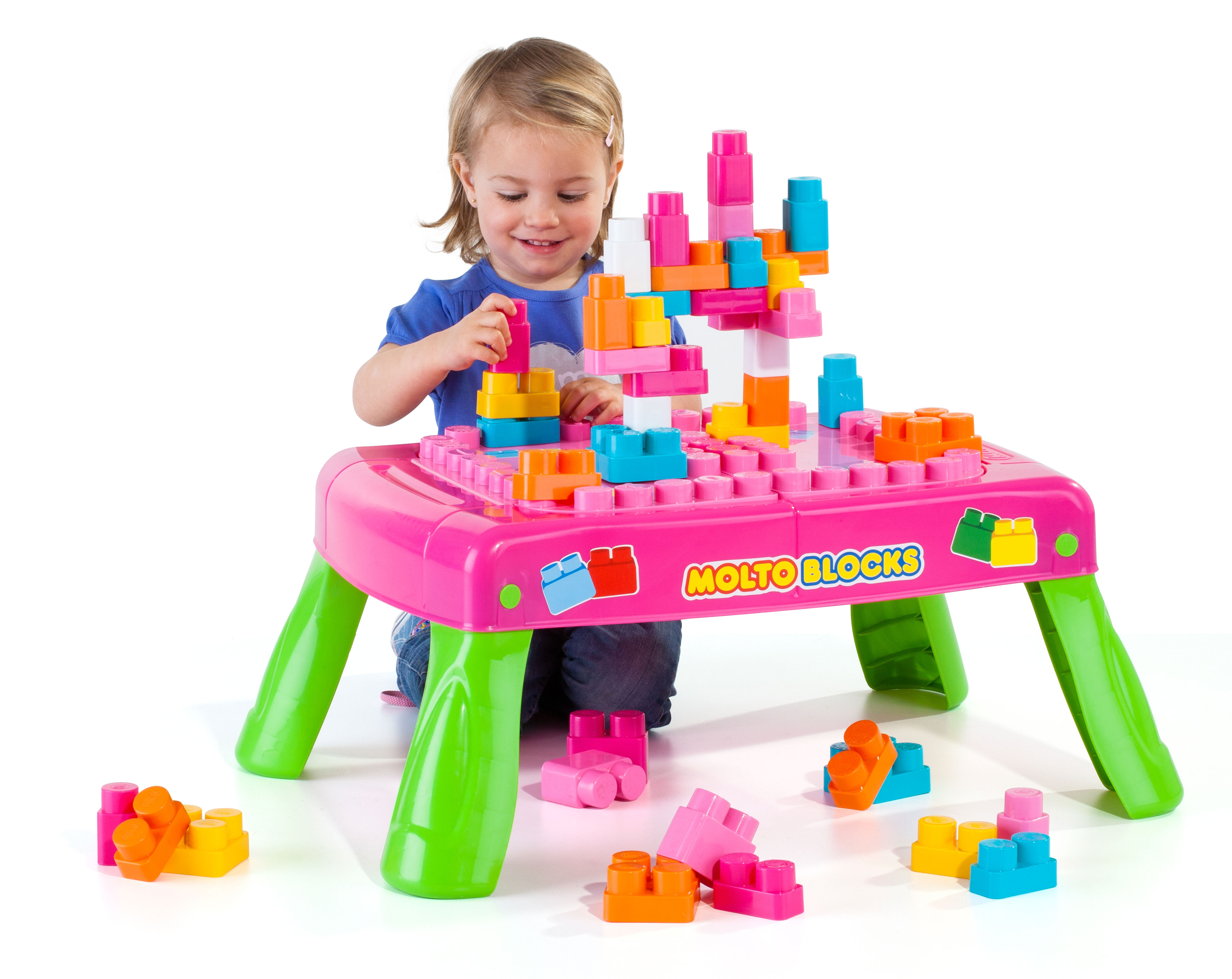 Mesa de bloques rosa 20 pcs.