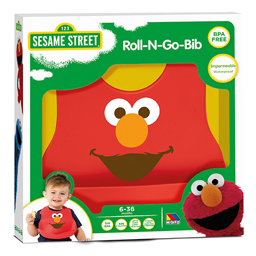 “Sesame Street” Roll-N-Go Silicone Bib Elmo Molto