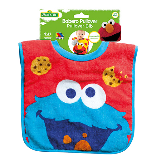 “Sesame Street” Pullover Bib Cookie Monster Molto