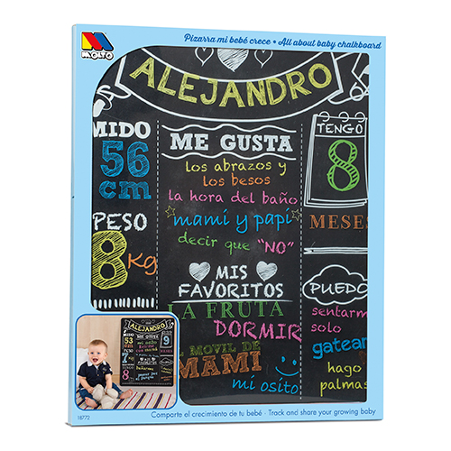 Pizarra «Mi bebé crece» Molto
