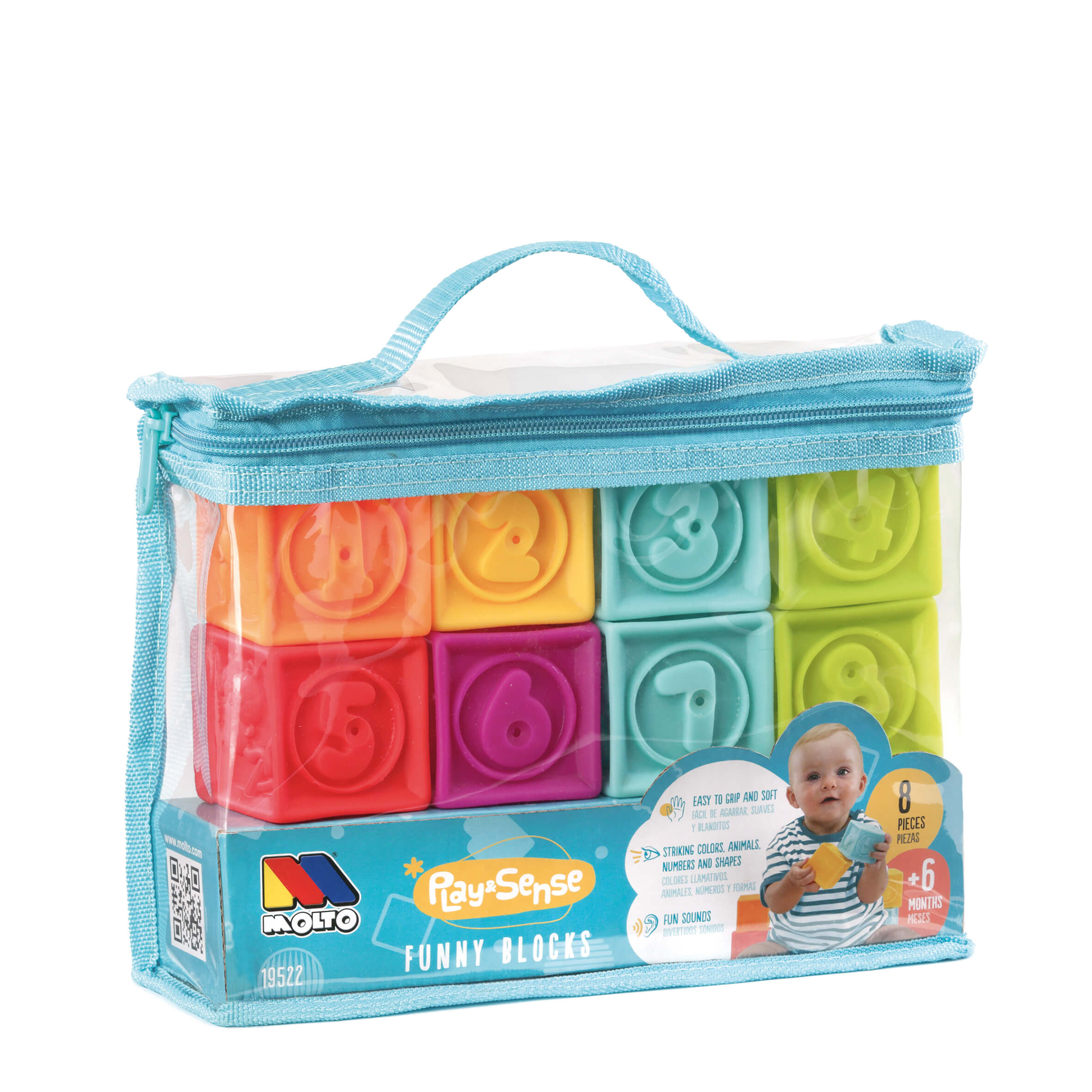 Bolsa cubos sensoriales 8 pcs Molto