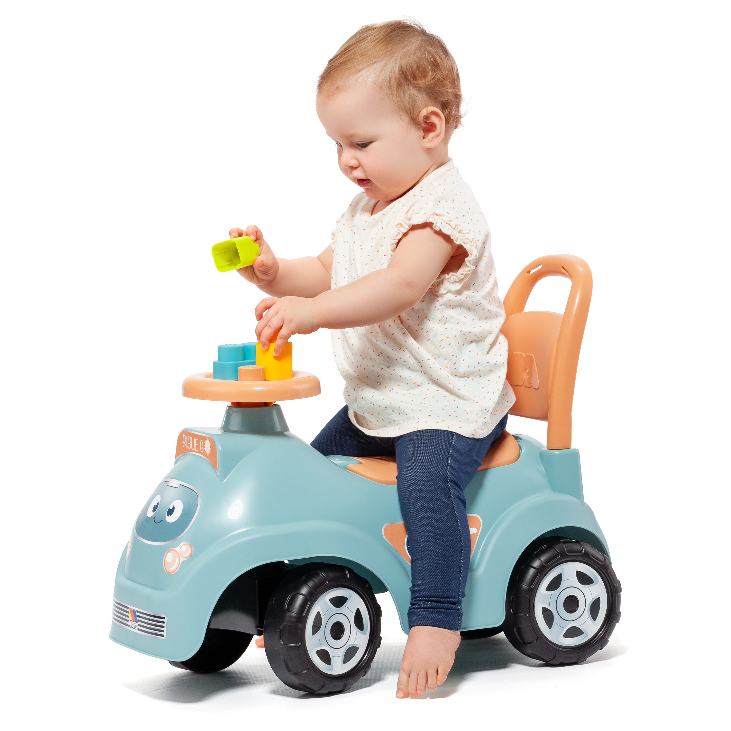 Correpasillos RIBLIE GO Azul con 10 bloques Moltó