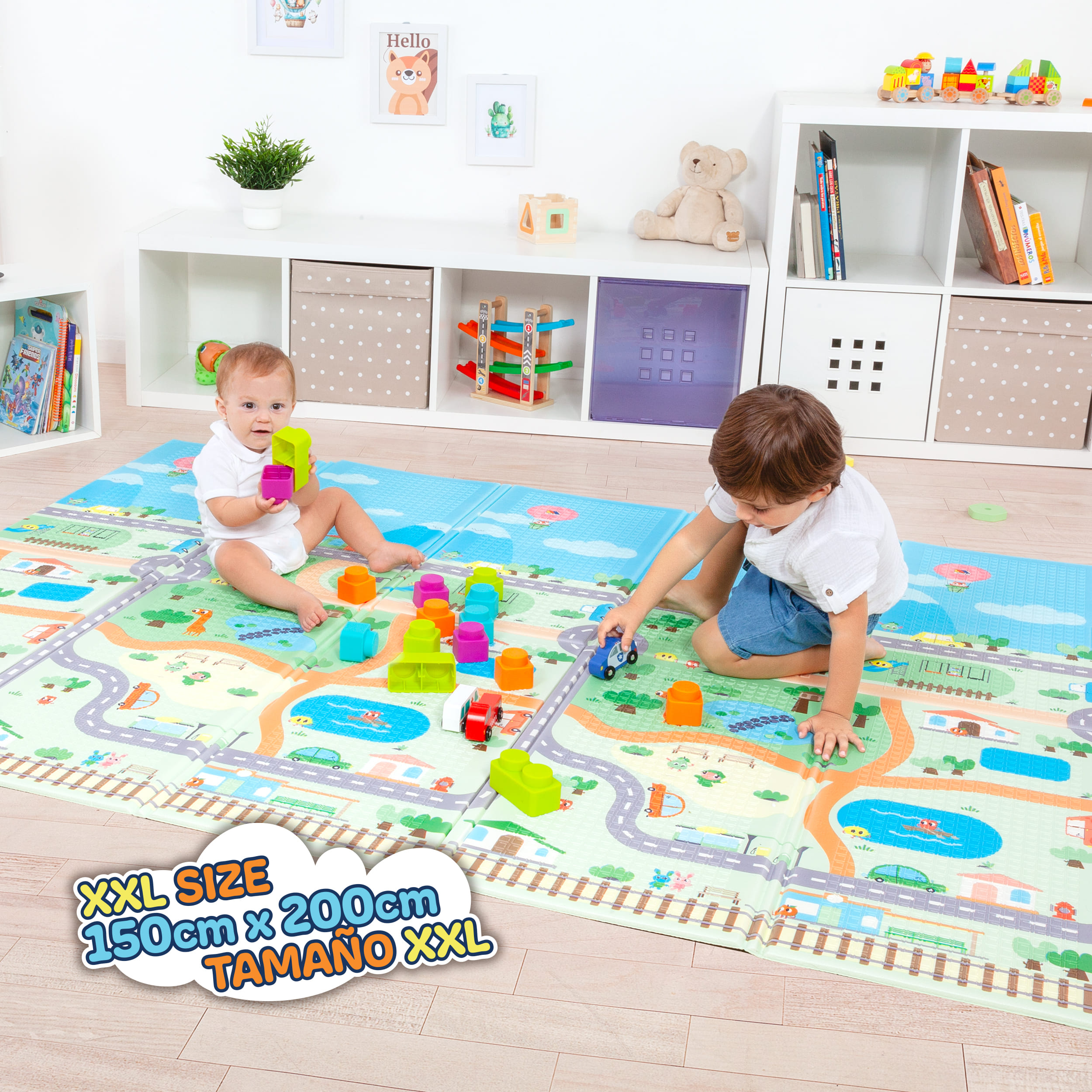 Alfombra de Juego Reversible XXL 150x200cm Gusy Luz Moltó