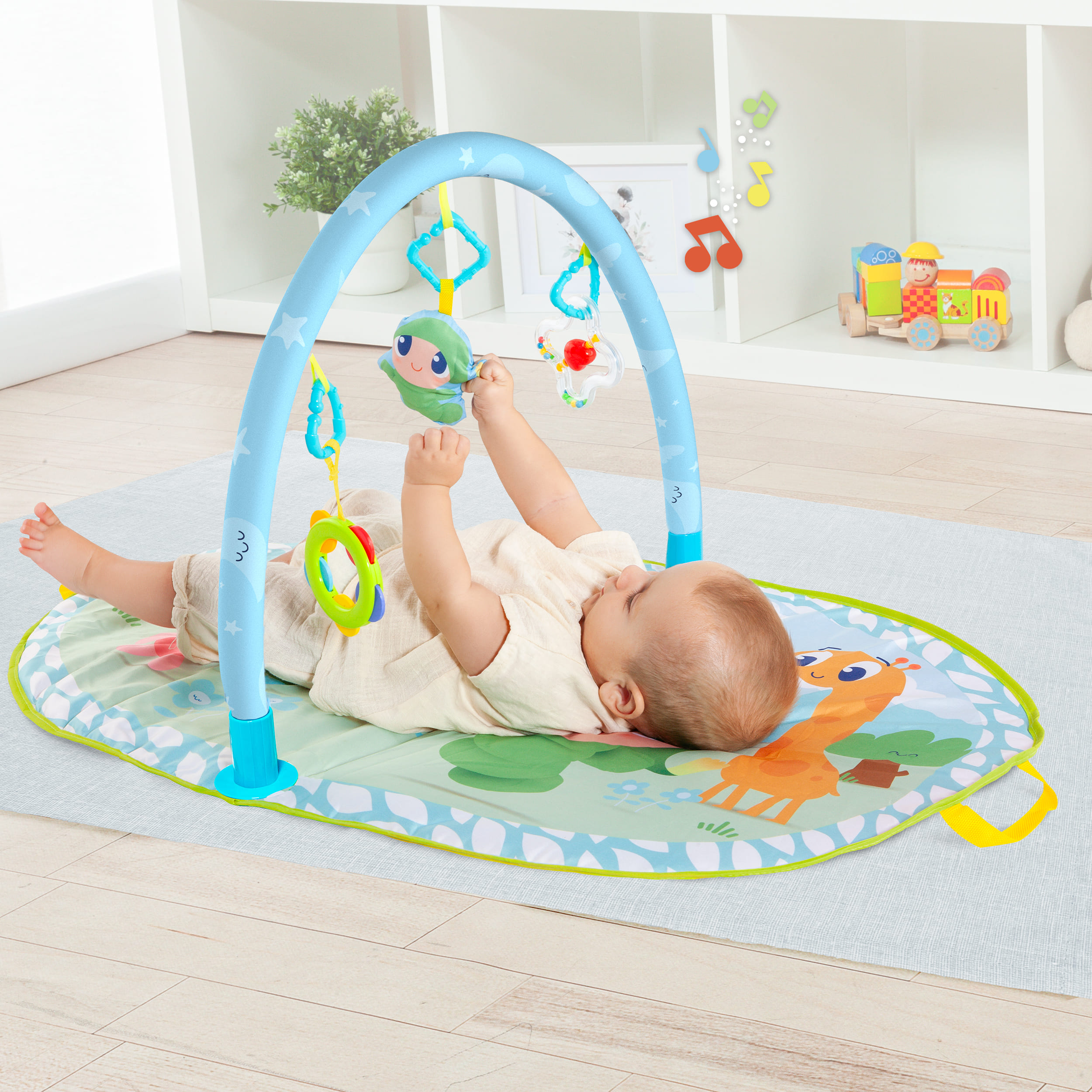 Gimnasio de Actividades Musical para Bebé. 3 juguetes. Gusy Luz Moltó