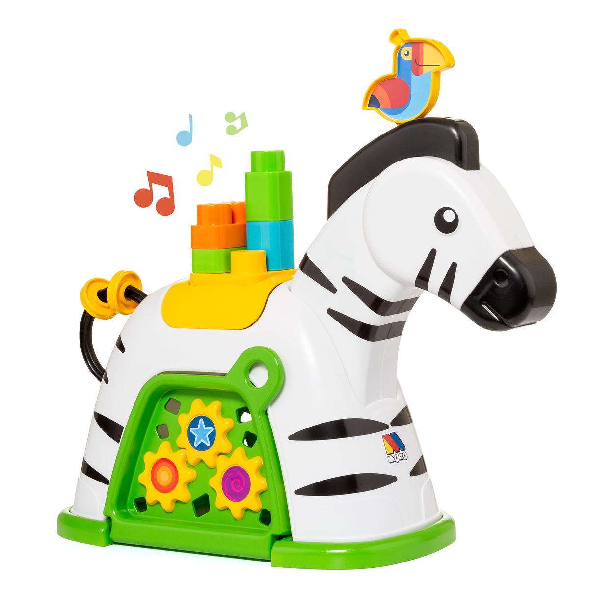 Moltó Activity Zebra with Blocks. Sounds and gears. From 1 year old.