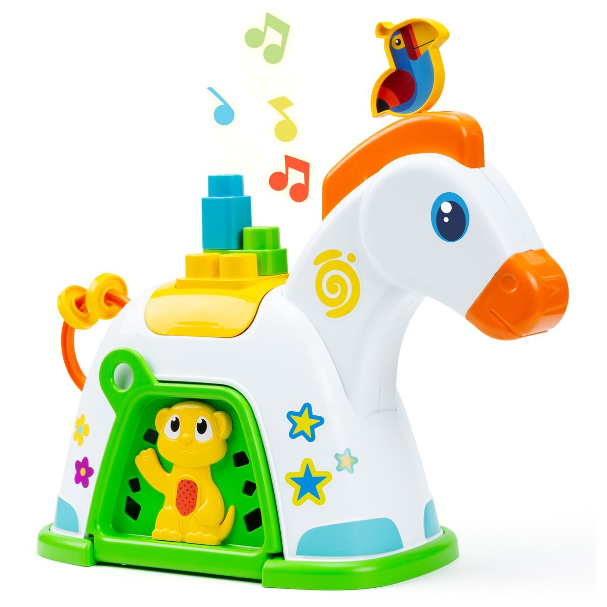 Moltó Activity Pony with Blocks. Sounds and gears. From 1 year old.